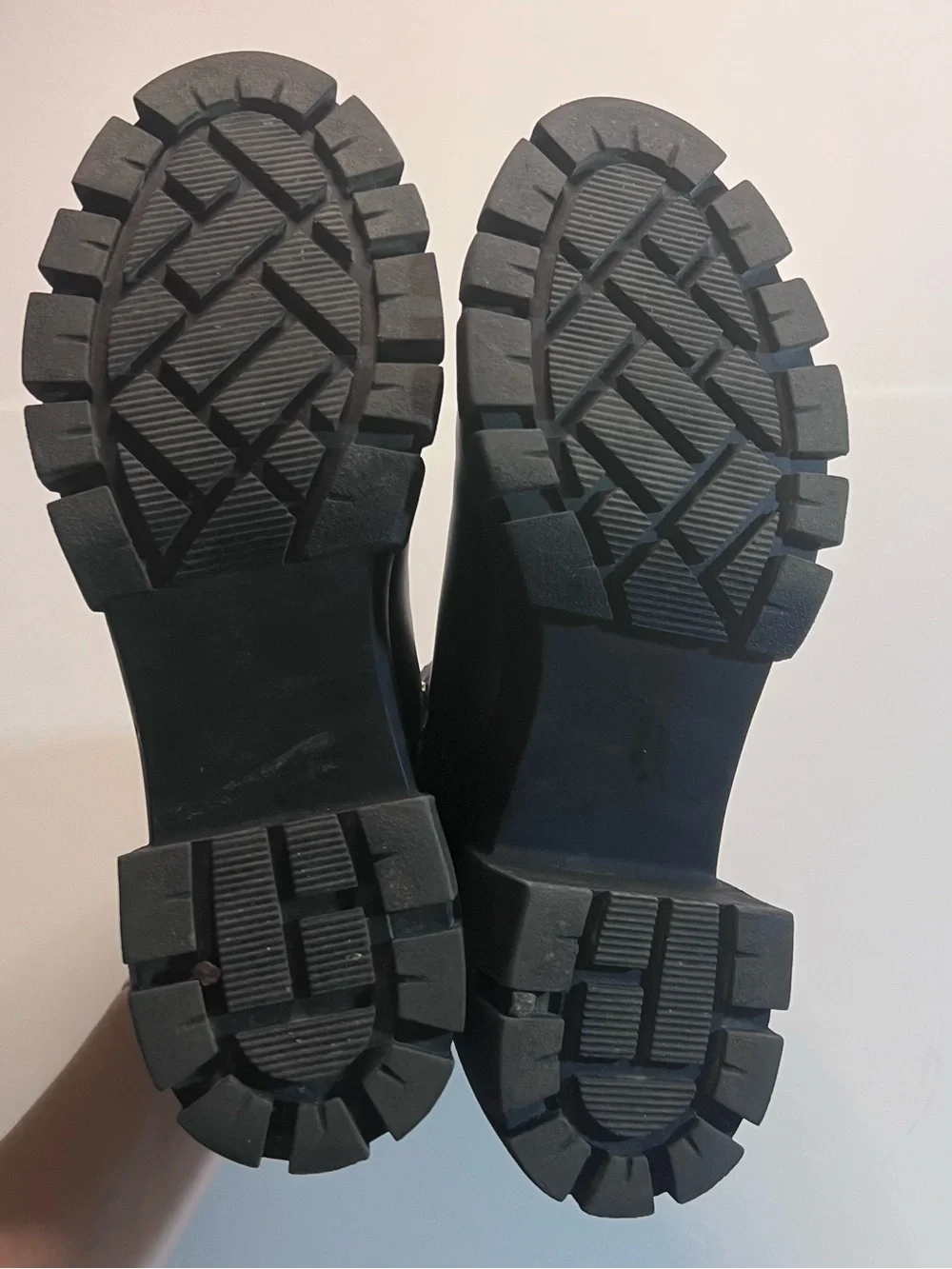 Madden Girl Black Chunky Chelsea Booties with Crystal Strap